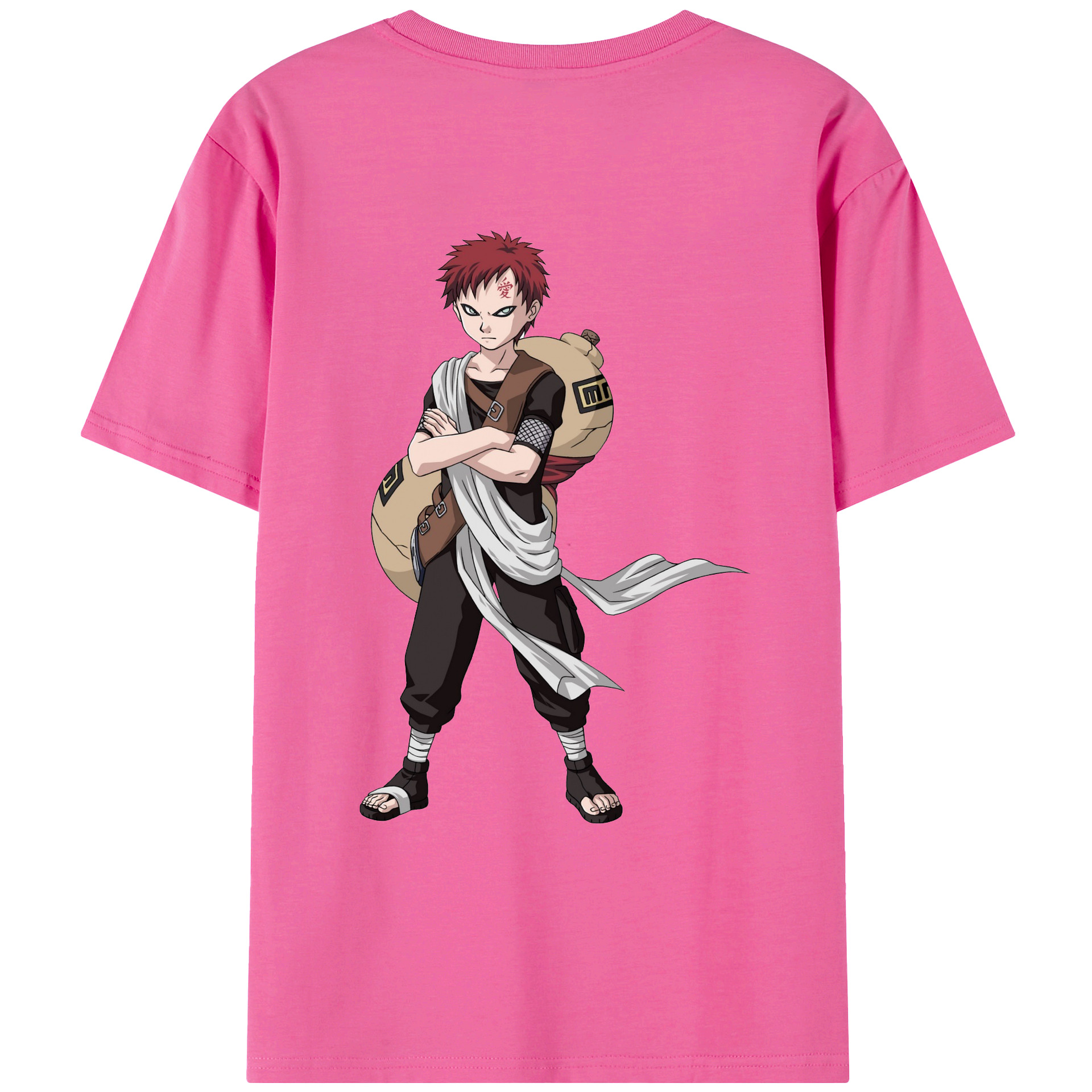 （画像用） NARUTO -ナルト- ガアラ Gaara レディース半袖Tシャツ(バックプリント)